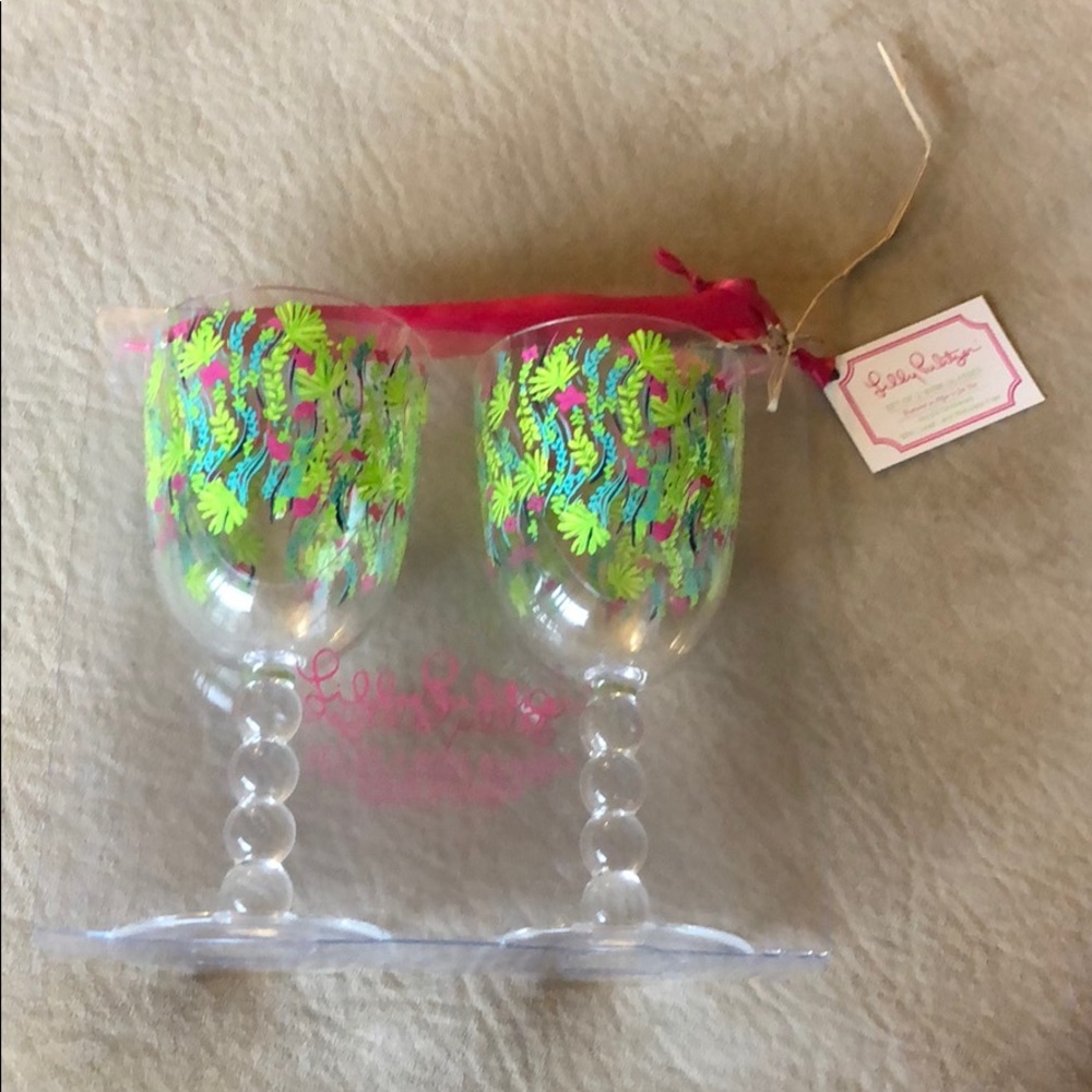 NWT Lilly Pulitzer Wine Glasses